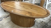 SAFAVIEH Flyte Rustic Wood Oval Coffee Table,