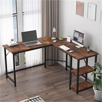 XKZG L Shaped Corner Desk 54.3x 54.3  Brown