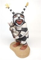 Neil David Sr. Hopi Kachina Doll of Koshare Clown