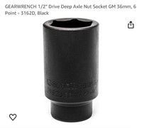 KD Tools 1/2-in 6-pt 36-mm Deep Metric Socket