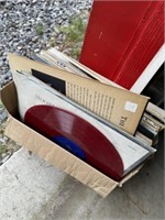 Mid-century modern assorted record album box Lot