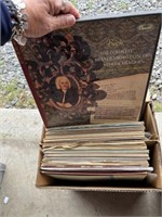 Mid-century modern assorted record album box Lot