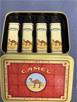 4 Camel Lighters in Tin