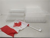 Organizers, Small Shelves and a Canadian Flag