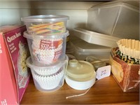 Contents of Shelf - Plasticware, Etc.