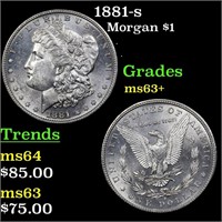 1881-s Morgan $1 Grades Select+ Unc