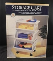 Rolling Storage Cart, White, Heavy Duty