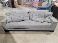 Grey Upholstered Love Seat
