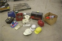 CARRY BOX OF TOOLS, TOTE OF TOOLS, FLARE KIT, (2)