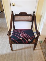 CHIC VINTAGE CHAIR WITH CANED ACCENT