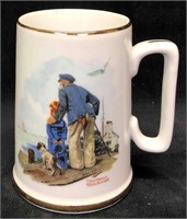 Vintage Norman Rockwell Tankard Mug "Looking Out T