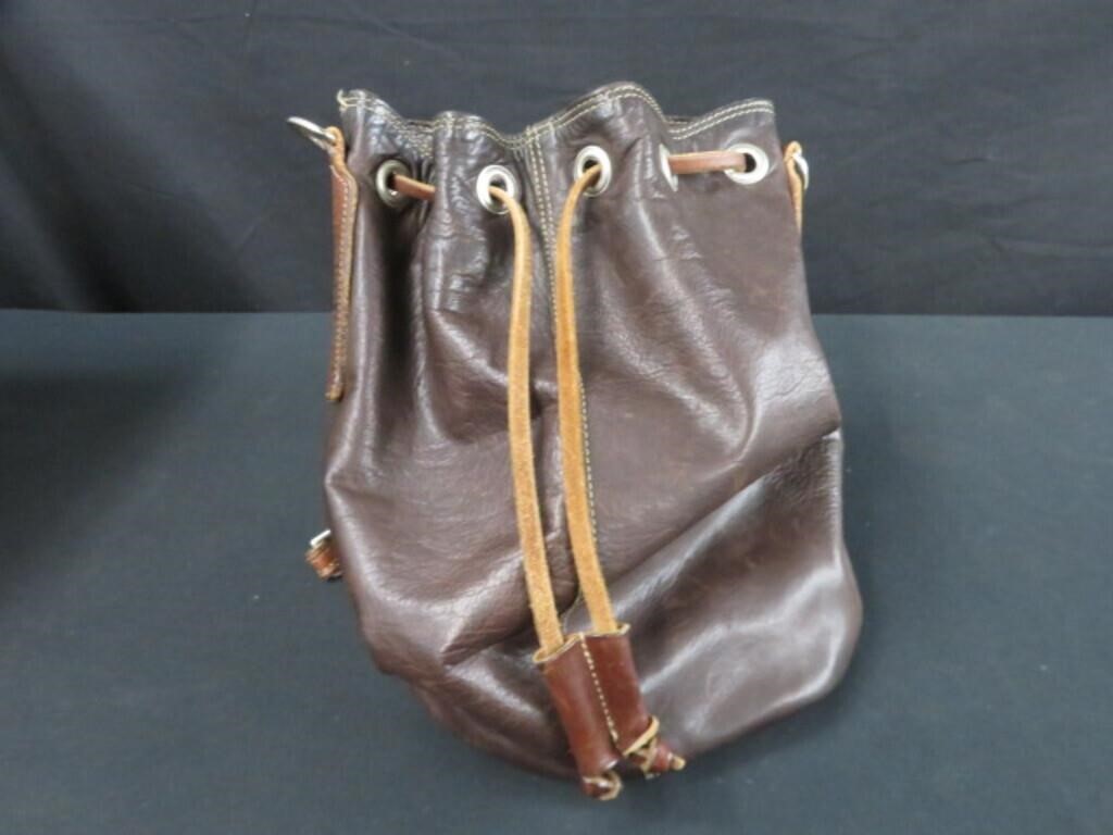 "RUGBY" BROWN LEATHER BACK PACK