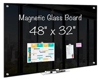 Maxtek Glass Whiteboard 48x32  Magnetic Board