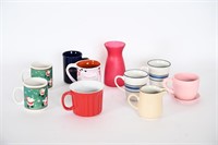 Coffee Mugs, Creamer, Vase
