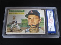 1956 TOPPS BOBBY SHANTZ SIGNED CARD FSG AUTH