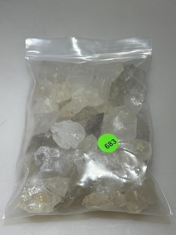 Bagged 2lb quartz Crystal fragments
