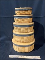 5 tier Longaberger baskets