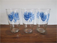 (3) Large Heileman's Old Style Beer Glasses