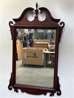 Mahogany wood wall mirror