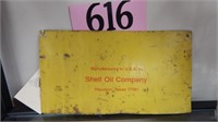 VINTAGE METAL "SHELL OIL" SIGN 9 X 5