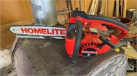 Homelite, XL chainsaw, gas powered, smaller size