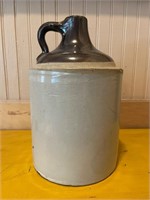 Vintage Brown Stoneware One Gallon Moonshine Jug