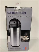 CRESIMO 74 OZ STAINLESS STEEL VACUUM AIRPOT