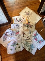 Miscellaneous embroidered runners and Misc sizes