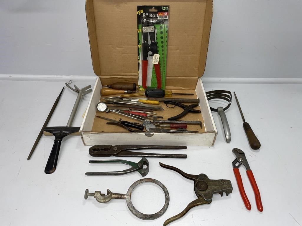 Chisels, Bolt Cuttlers, Wrenches, Files,