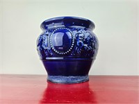 Decorative Blue Flowerpot 8" x 8"