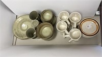 (2) dish sets - (1) with (8) coffee cups, (7)
