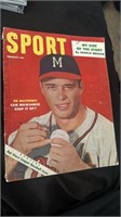 1954 FEB Sport magazine baseball Eddie Mathews, Mi
