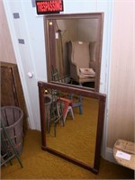 Lot, mirrors: 33" x 27" and 56" x 20"