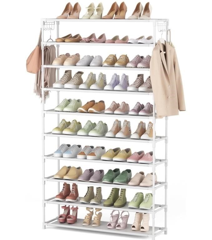 10 Tiers Shoe Rack 50 Pairs Large Capacity Tall