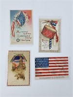 Early 1900’s 4th of July & Military Postcards