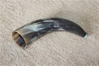 Bull Horn with Mouthpiece. 12 inches long