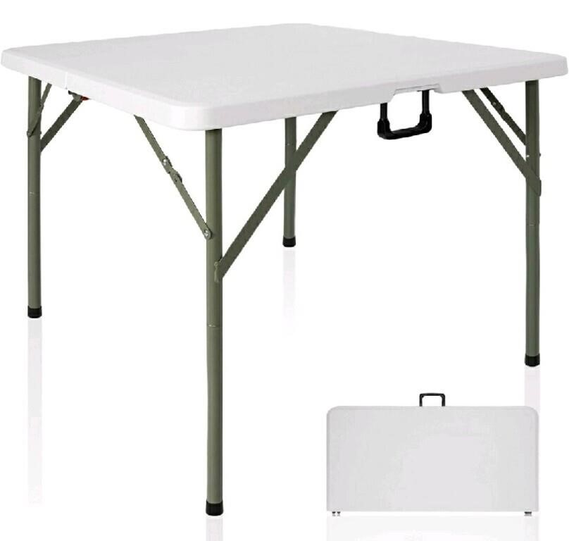 BQKOZFIN, Square Plastic Folding Table with Handle