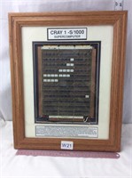 Framed Cray 1–S/1000 Super Computer Circuit Board