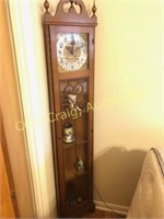 Colonial Curio-Clock with contents