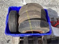 C2. Container of misc. trailer tires