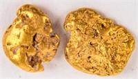 Coin 2 Natural Gold Nuggets 1.9 DWT