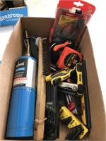 TOOLS PROPANE ALLEN WRENCHES TAPE MEASURE ETC