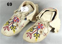 FLORAL HIGH ANKLE CREE MOCCASINS