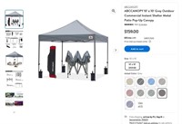 E2805  ABCCANOPY 10' x 10' Gray Pop-Up Canopy