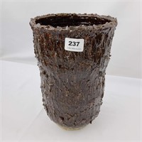 Tree Trunk Pottery Vase 12.5 Inches