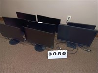 8x LCD Monitors, Acer, Dell, Viewsonic, HP