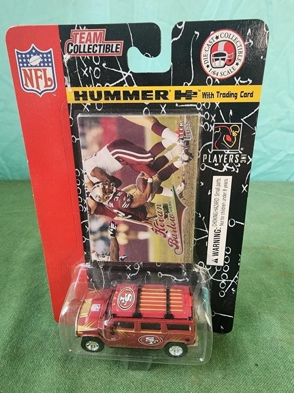 NFL hummer h2 with trading card San Francisco