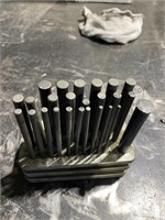 Metal punches incomplete set
