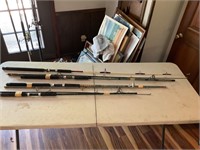 5 fishing rods