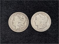 2 - 1901 silver dollars